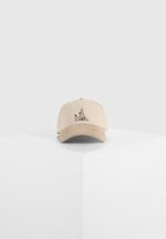 Floral Eiffel Suede Contrast Cap - Beige