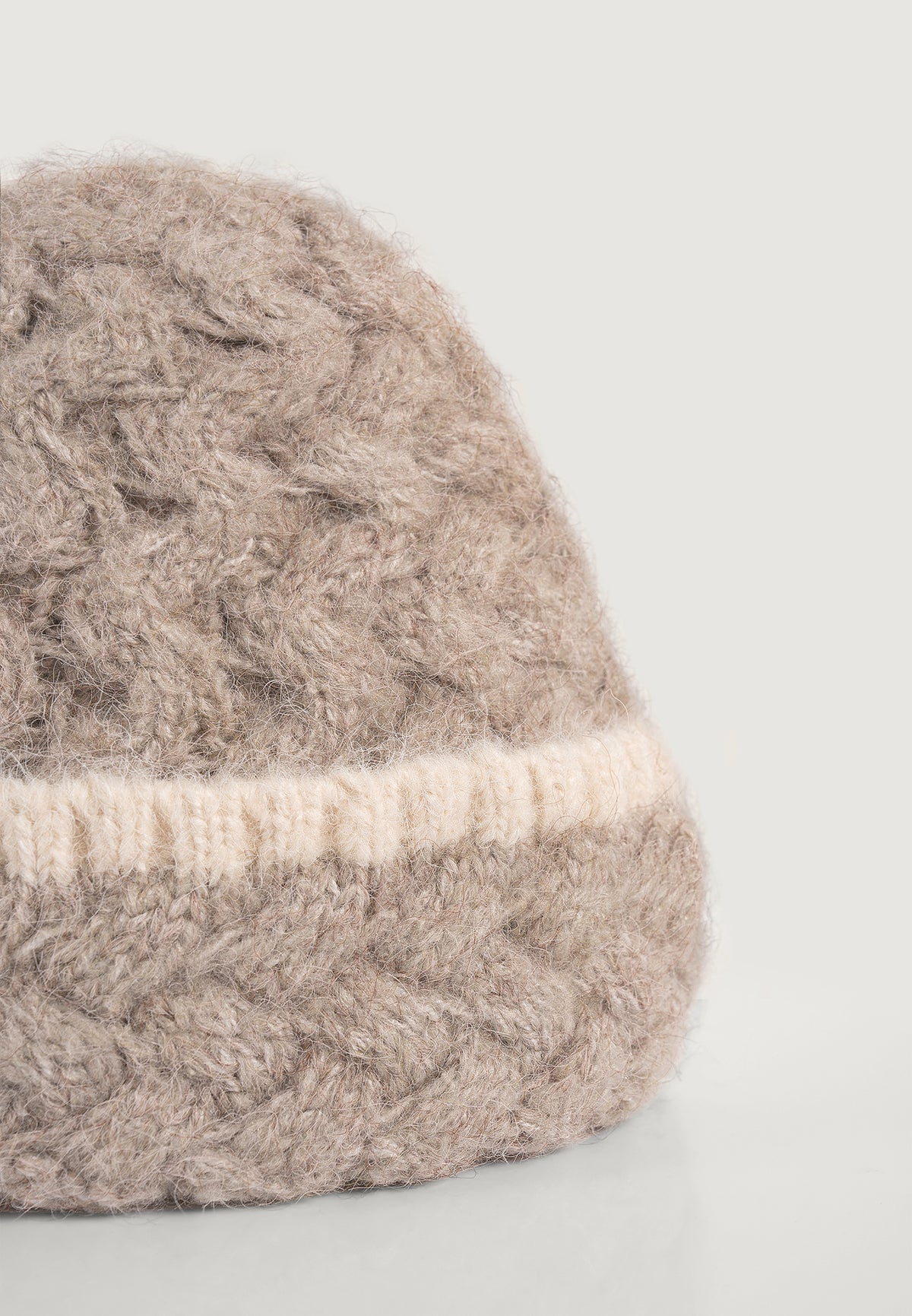 Otis - Waffle Knit Beanie - Beige