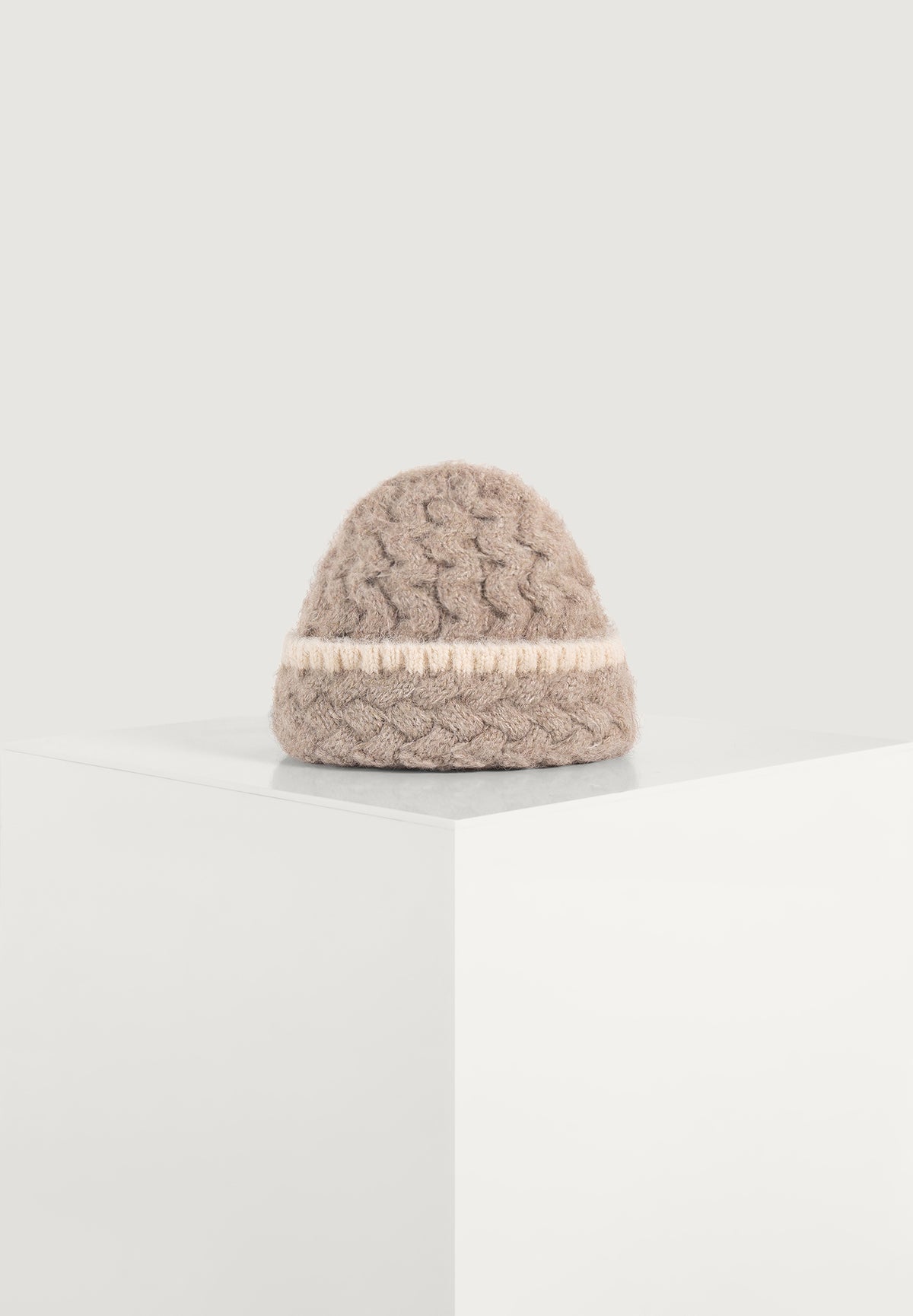 Otis - Waffle Knit Beanie - Beige