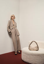 Harriet - Oversized Open Back Tailored Blazer - Taupe