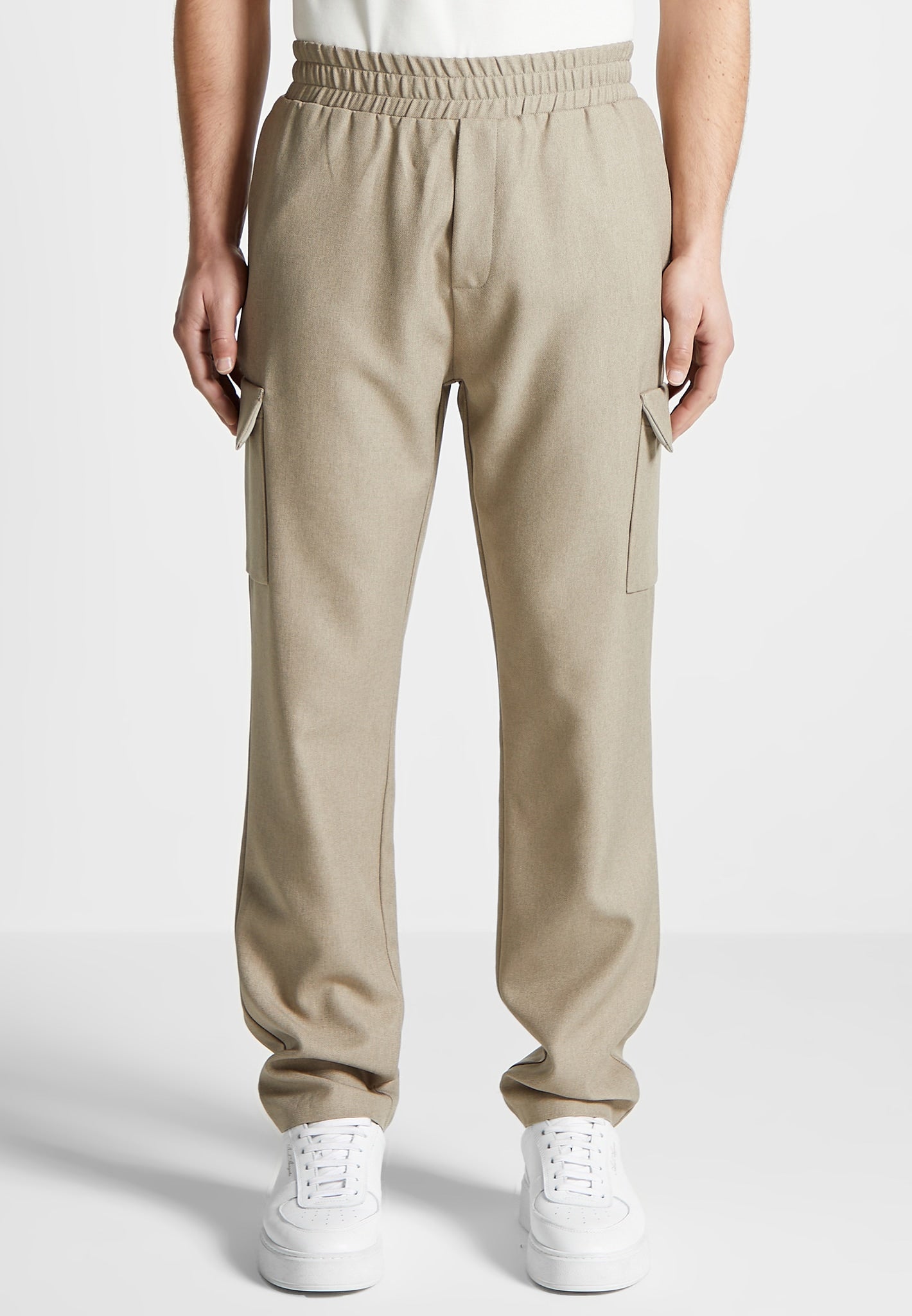 Mens fleece cargo discount pants with pockets