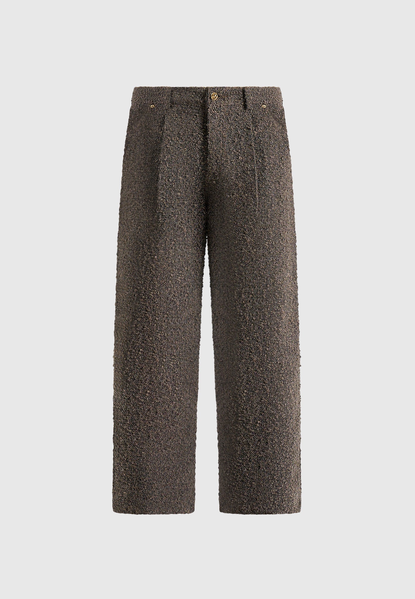Arnault - Boucle Pleated Jeans - Brown