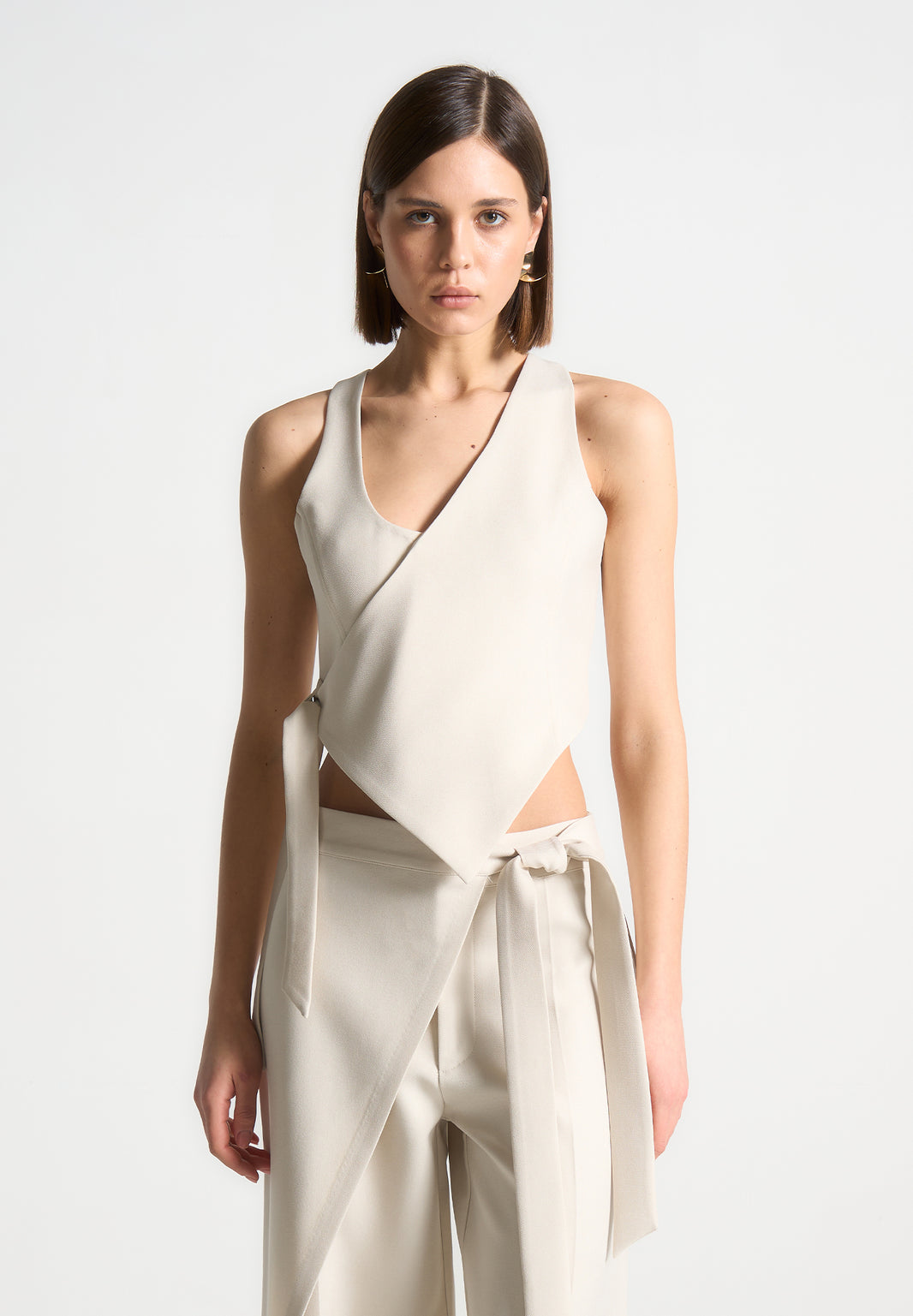 Women’s Asymmetrical Blazer V-Neck Wrap Style Tailored