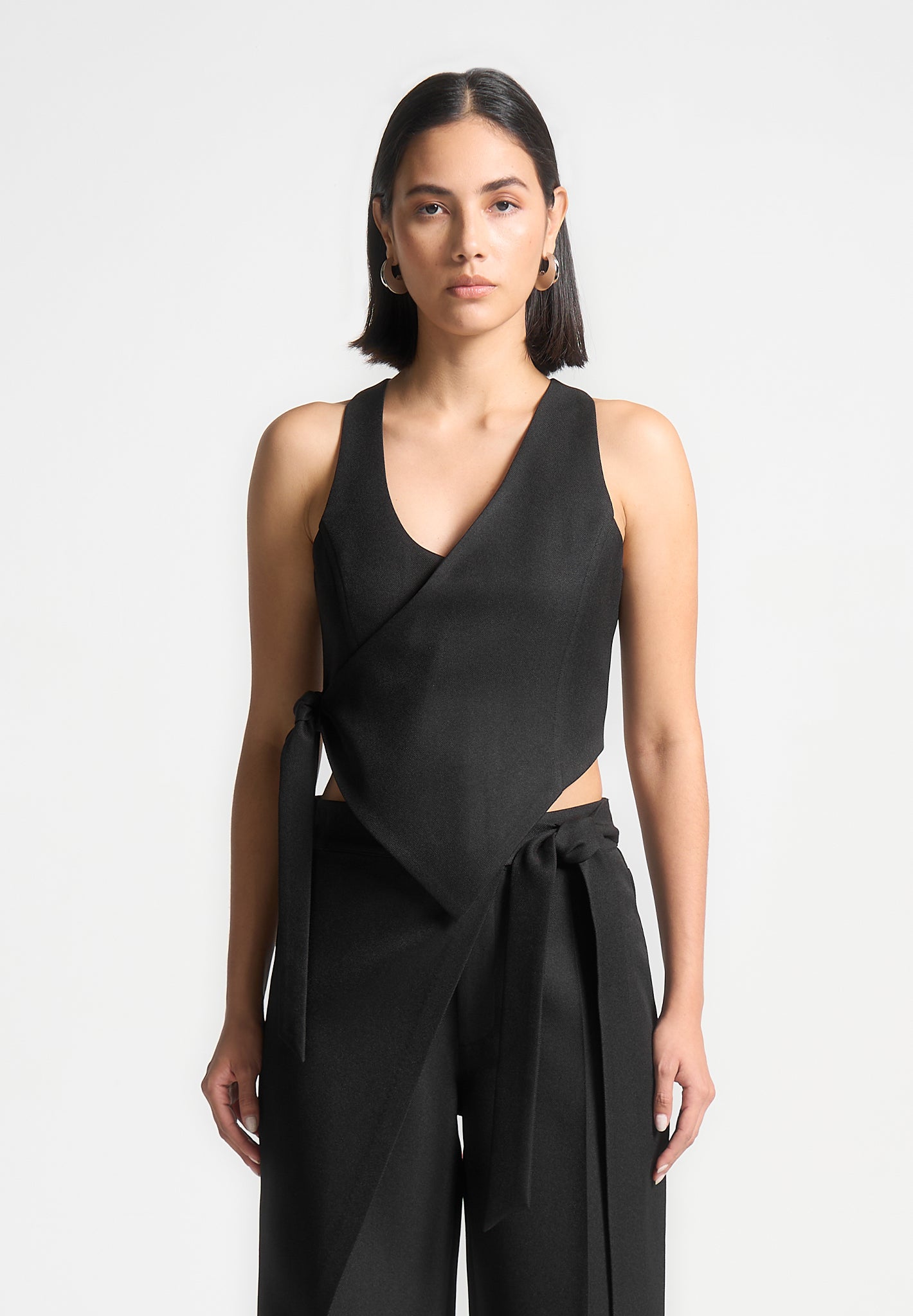 asymmetric-tailored-waistcoat-with-tie-black