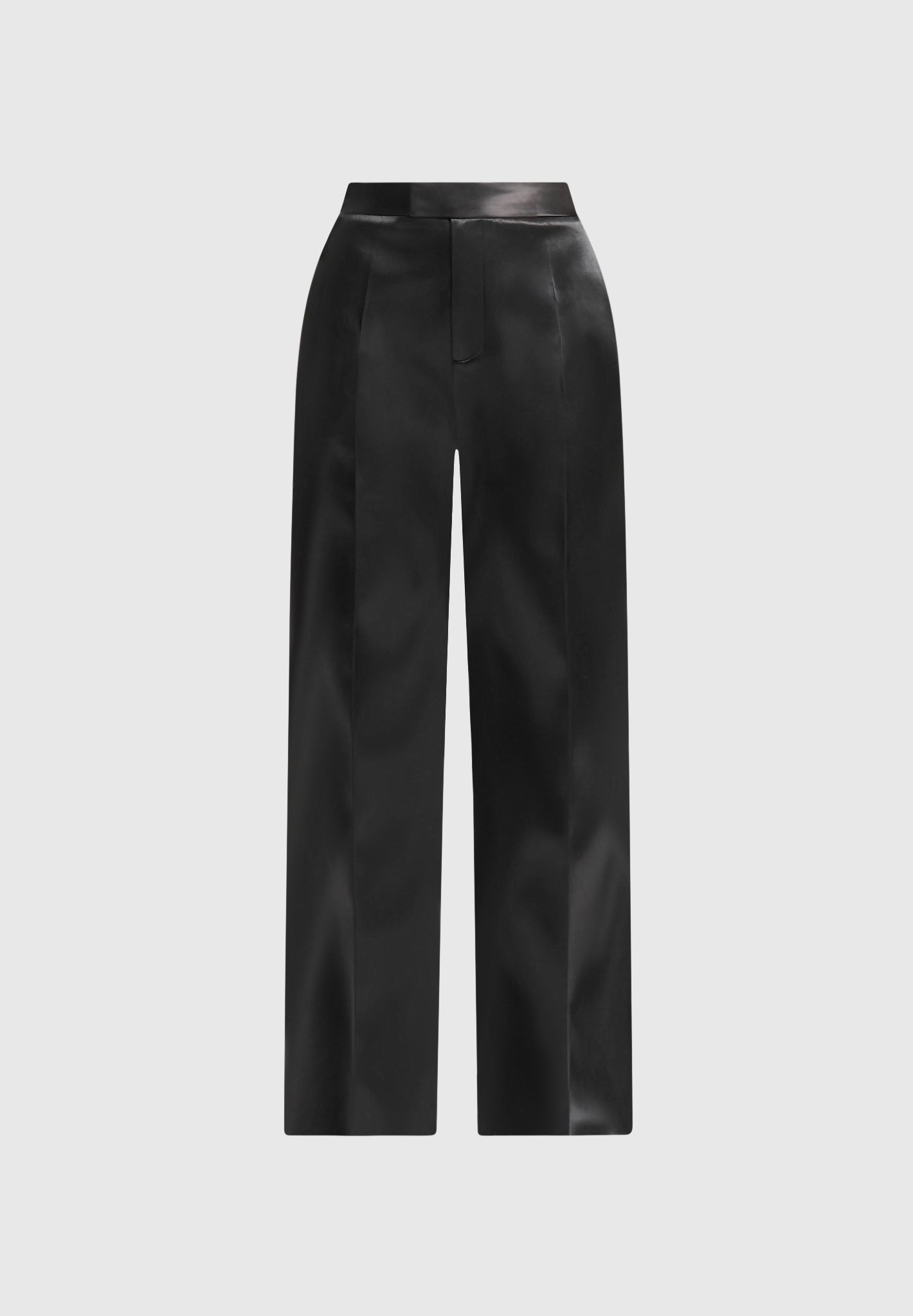 Bella - Satin Tailored Trousers - Black