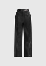 Bella - Satin Tailored Trousers - Black