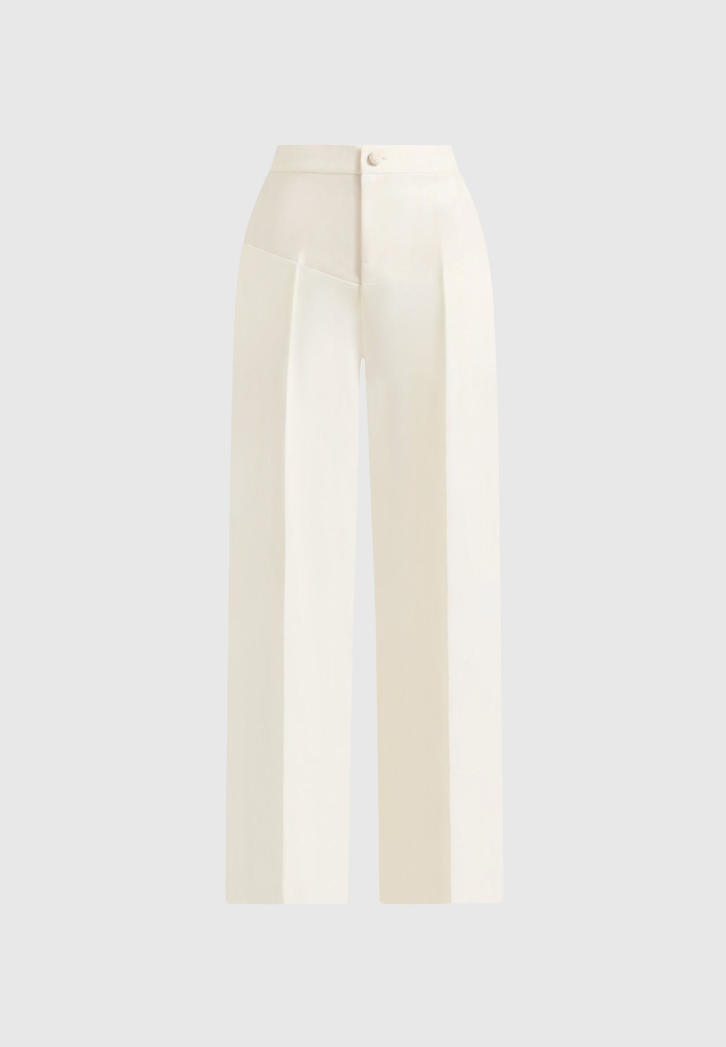 Blanche - Leather Panel Tailored Trousers - Off White
