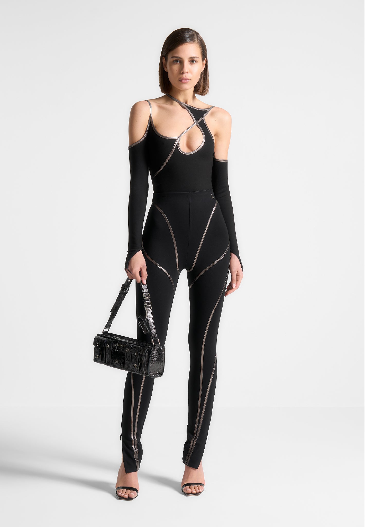 chrome-piped-contour-bodysuit-black