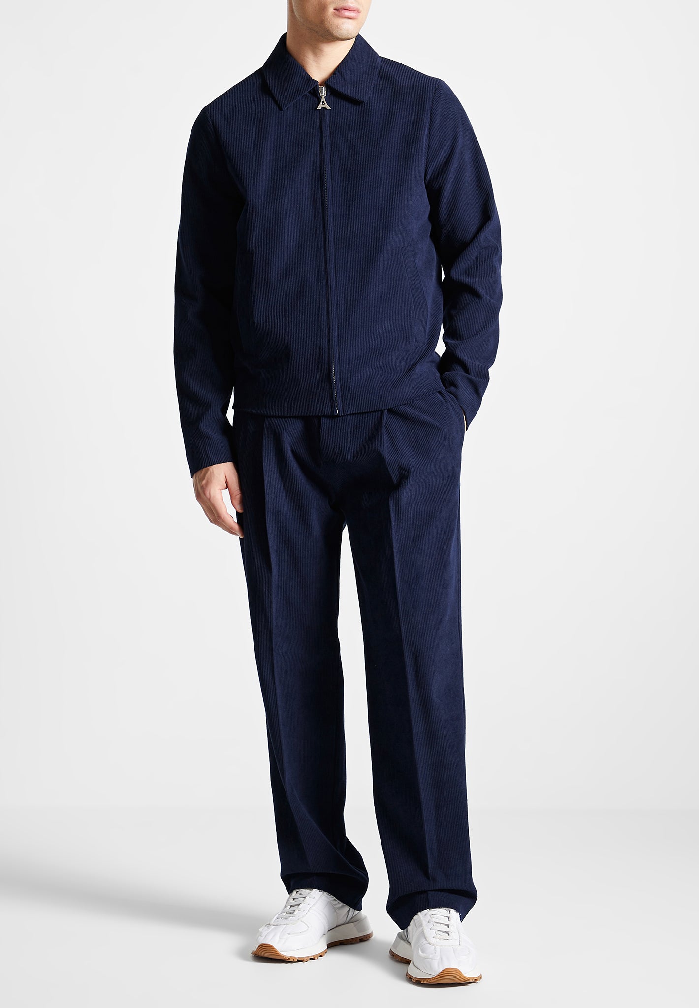 Twill Cargo Regular Fit Pants - Navy