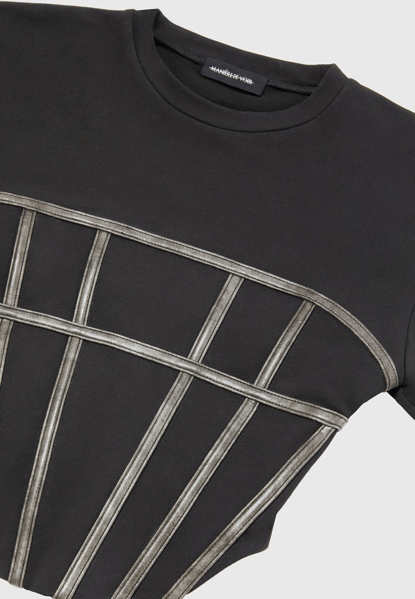 Corset T Shirt Black Grey Mani re De Voir