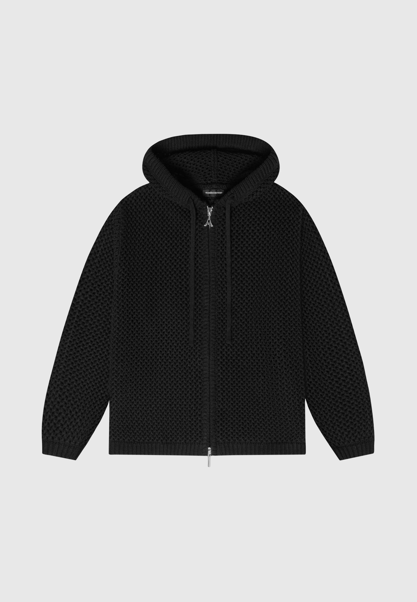 crochet-knitted-hoodie-black