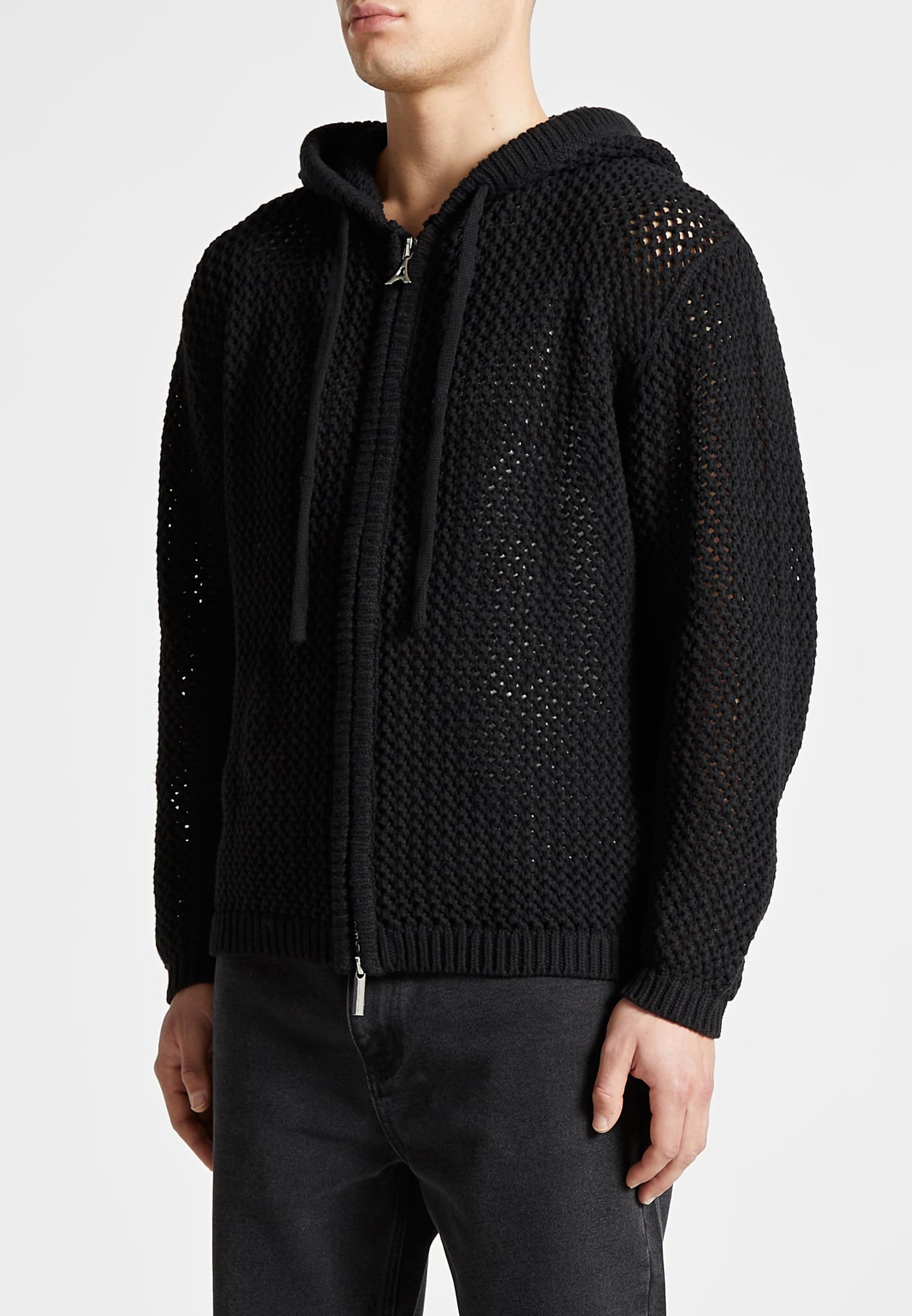 crochet-knitted-hoodie-black