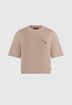 Leon - Boxy Cropped T-Shirt - Taupe
