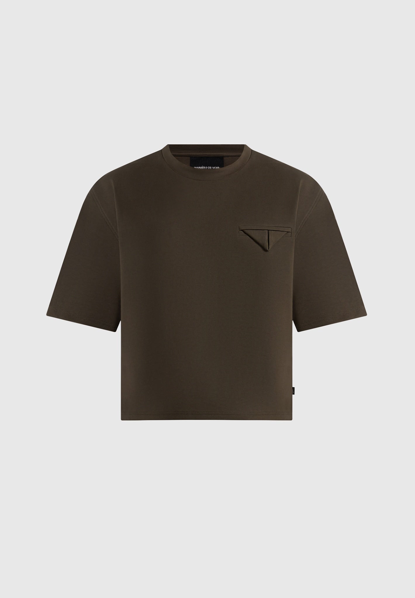 Leon - Boxy Cropped T-Shirt - Olive