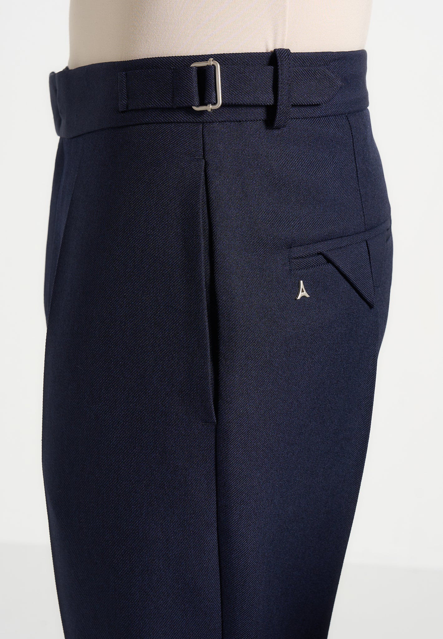 Hubert - Slim Fit Tailored Trousers - Navy
