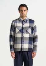 Rune - Unisex Check Overshirt - Navy