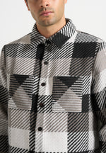 Rune - Unisex Check Overshirt - Black