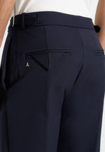 Aiden - Slim Fit Stretch Trousers - Navy