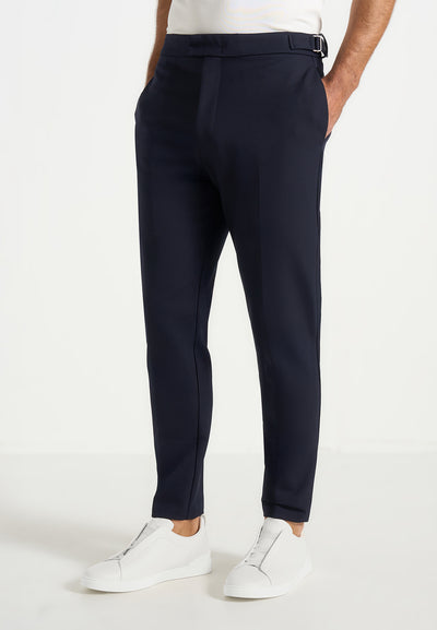 Aiden - Slim Fit Stretch Trousers - Navy