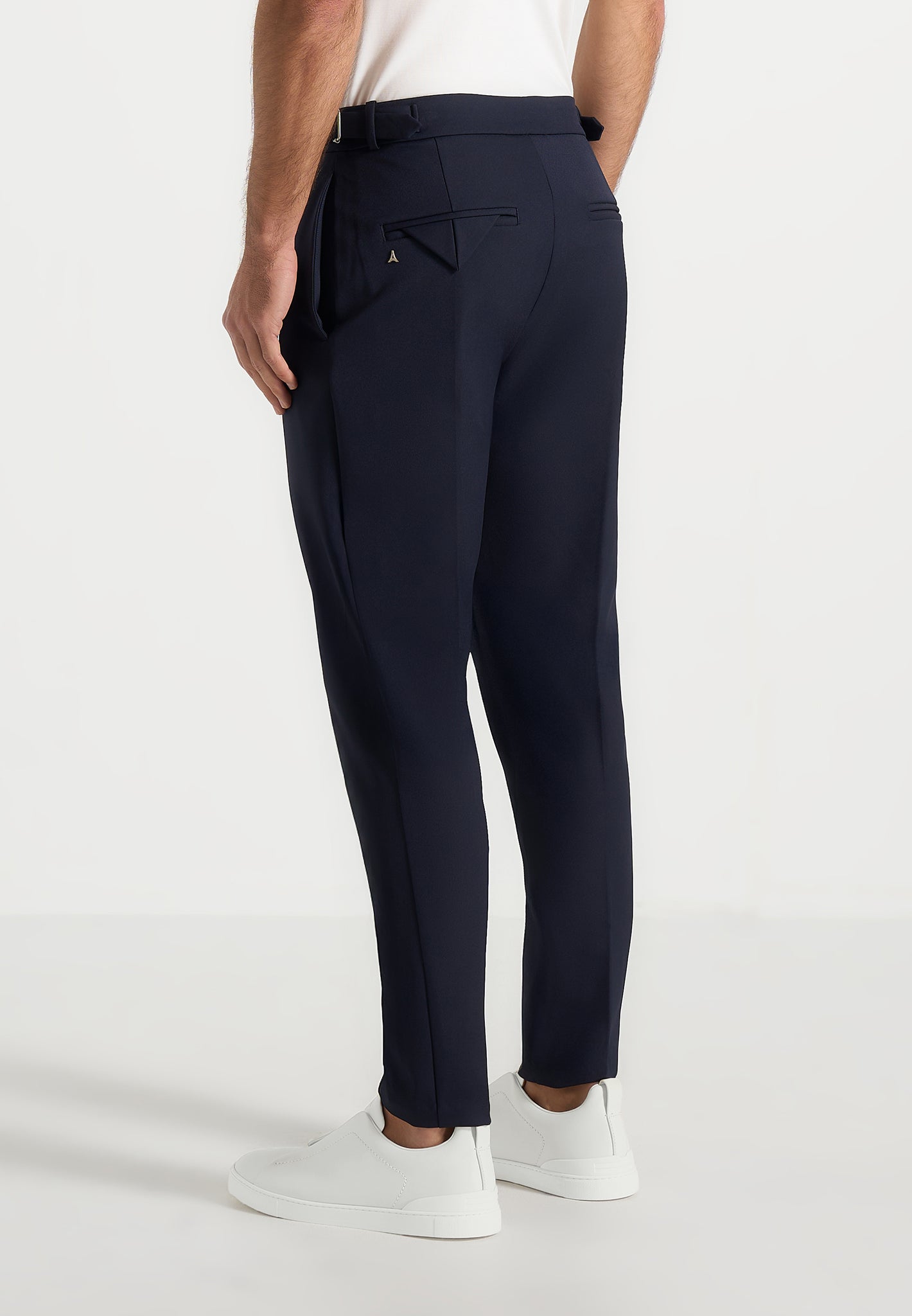 Aiden - Slim Fit Stretch Trousers - Navy