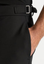 Aiden - Slim Fit Stretch Trousers - Black