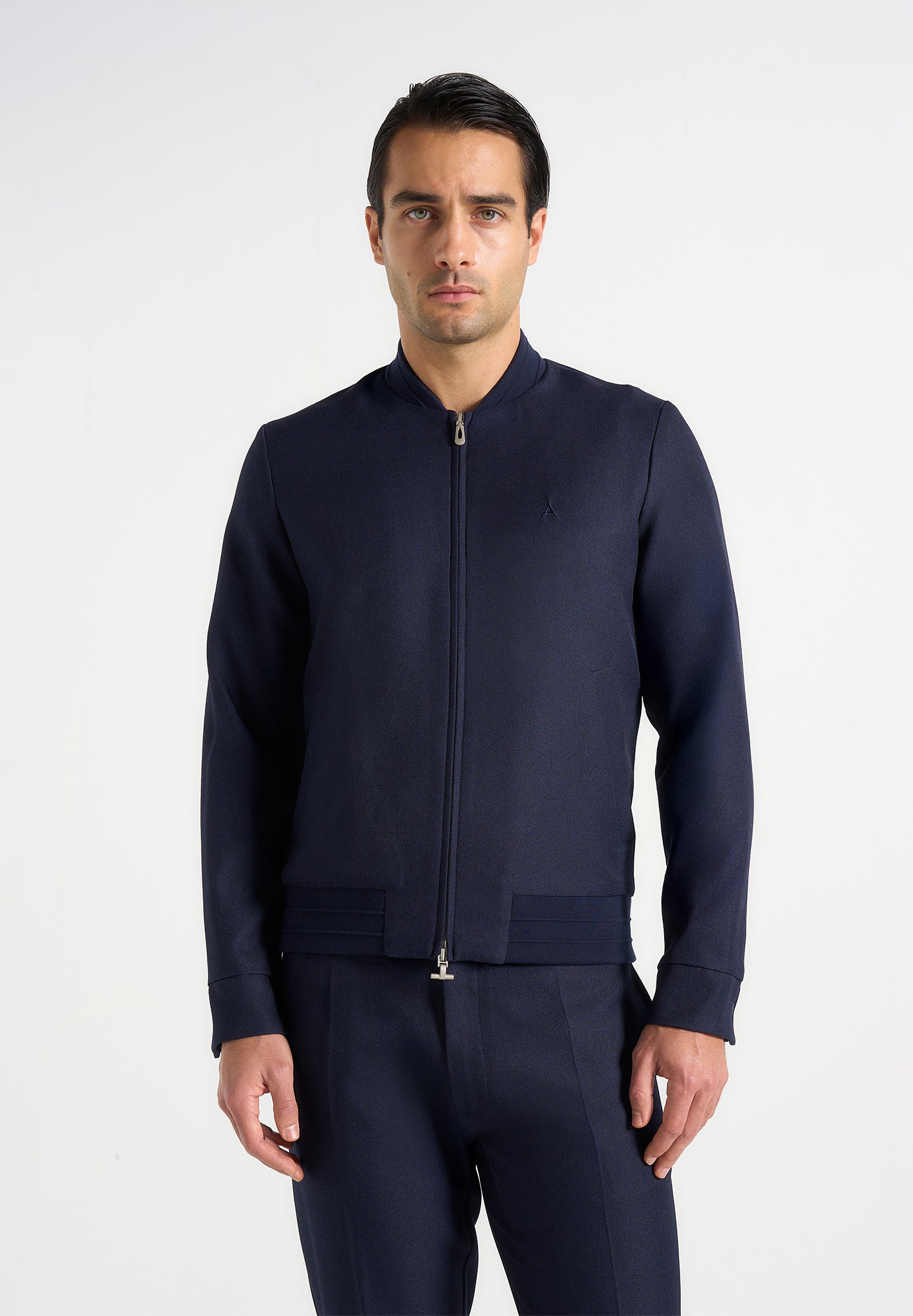 Sami - Tailored Bomber Jacket - Navy 