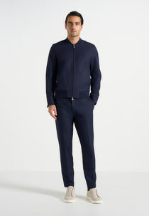 Sami - Tailored Bomber Jacket - Navy