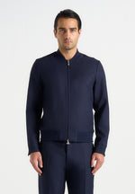 Sami - Tailored Bomber Jacket - Navy