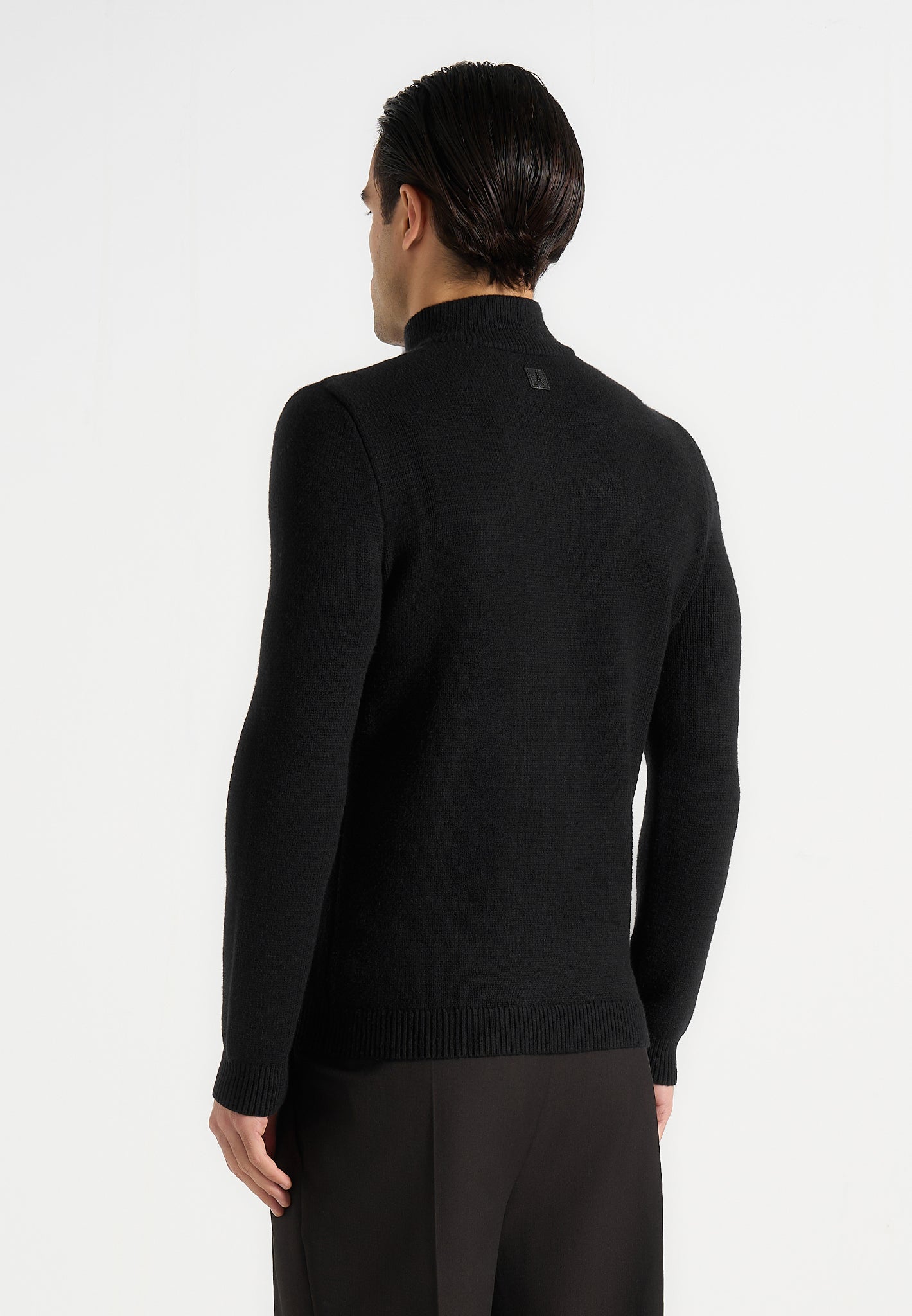 Torin - Quarter Zip Knit Jumper - Black