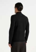Torin - Quarter Zip Knit Jumper - Black