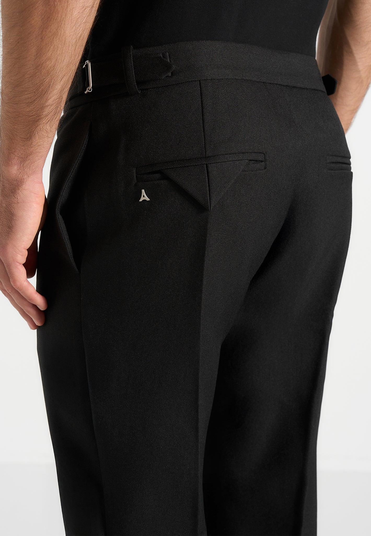 Hubert - Slim Fit Tailored Trousers - Black
