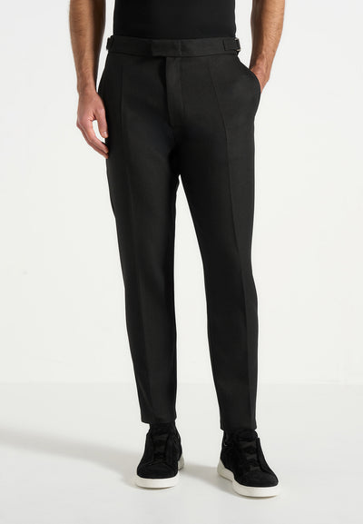 Hubert - Slim Fit Tailored Trousers - Black