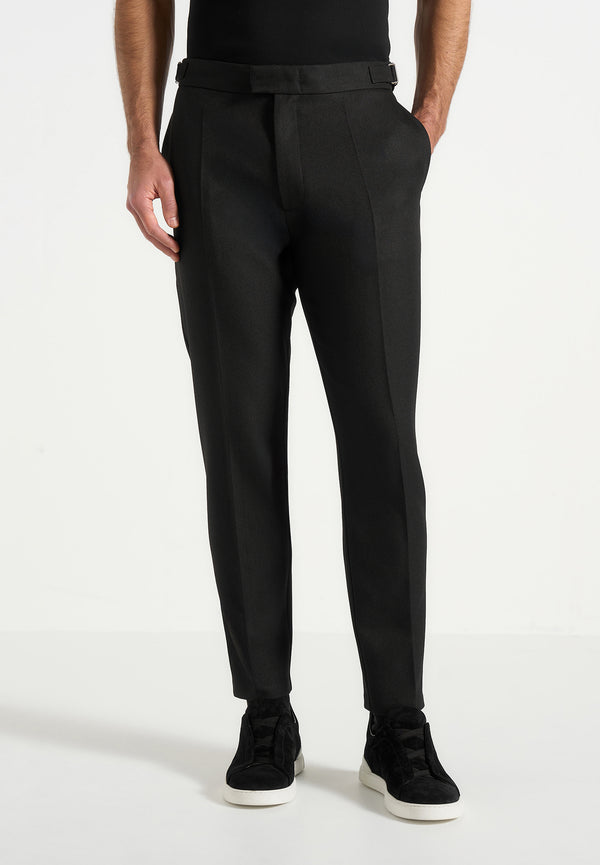 Hubert - Slim Fit Tailored Trousers - Black