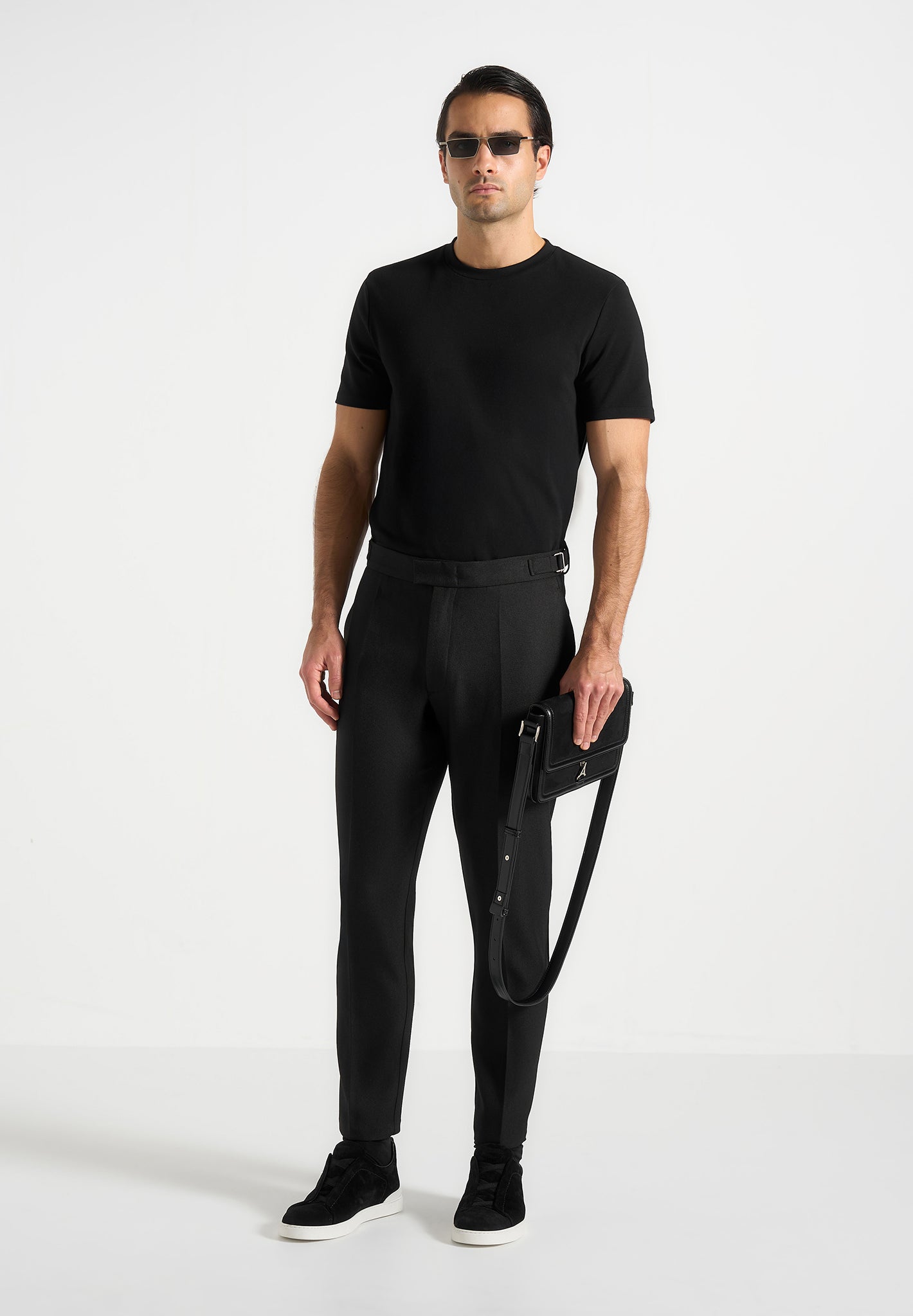 Hubert - Slim Fit Tailored Trousers - Black