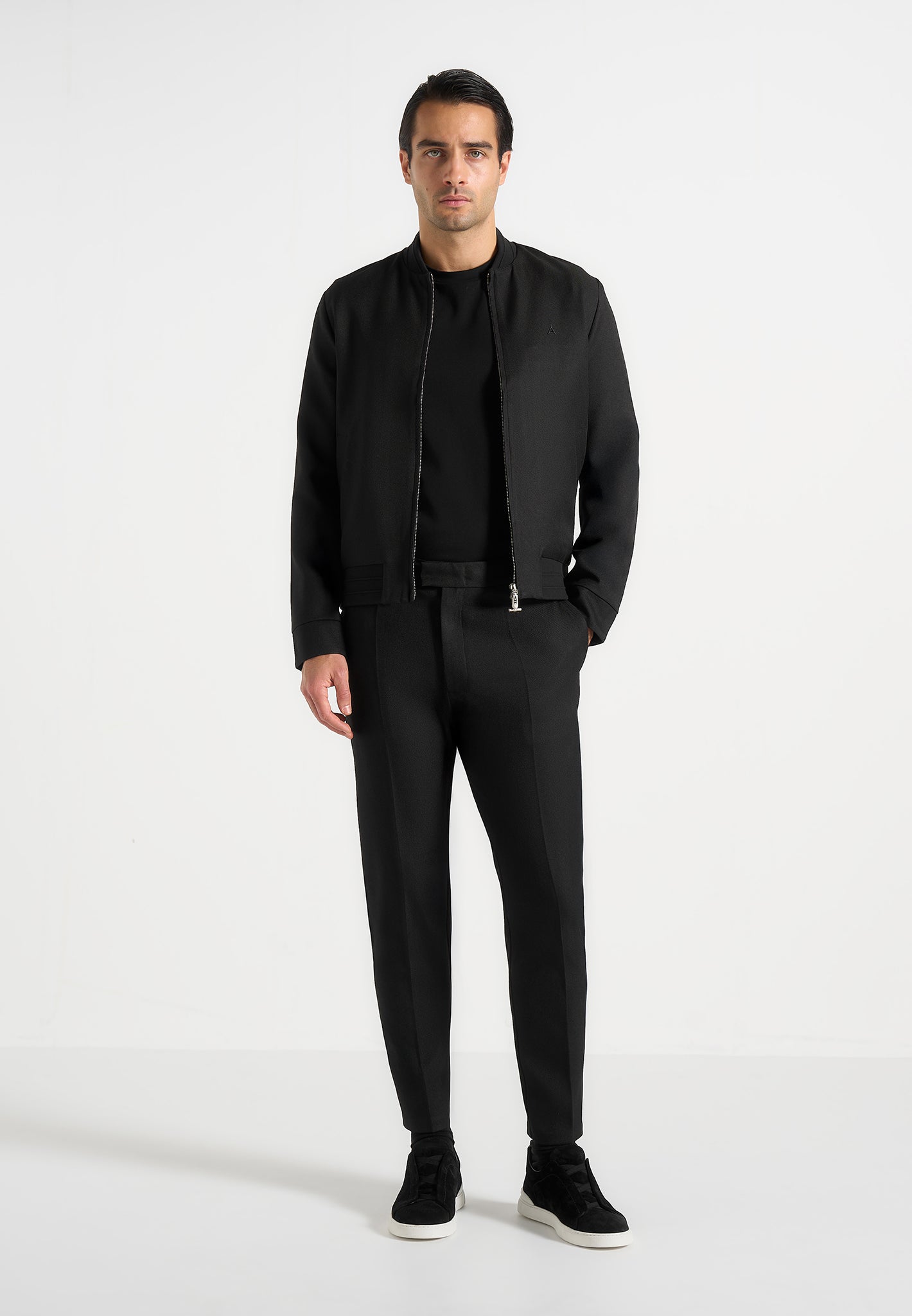 Hubert - Slim Fit Tailored Trousers - Black 