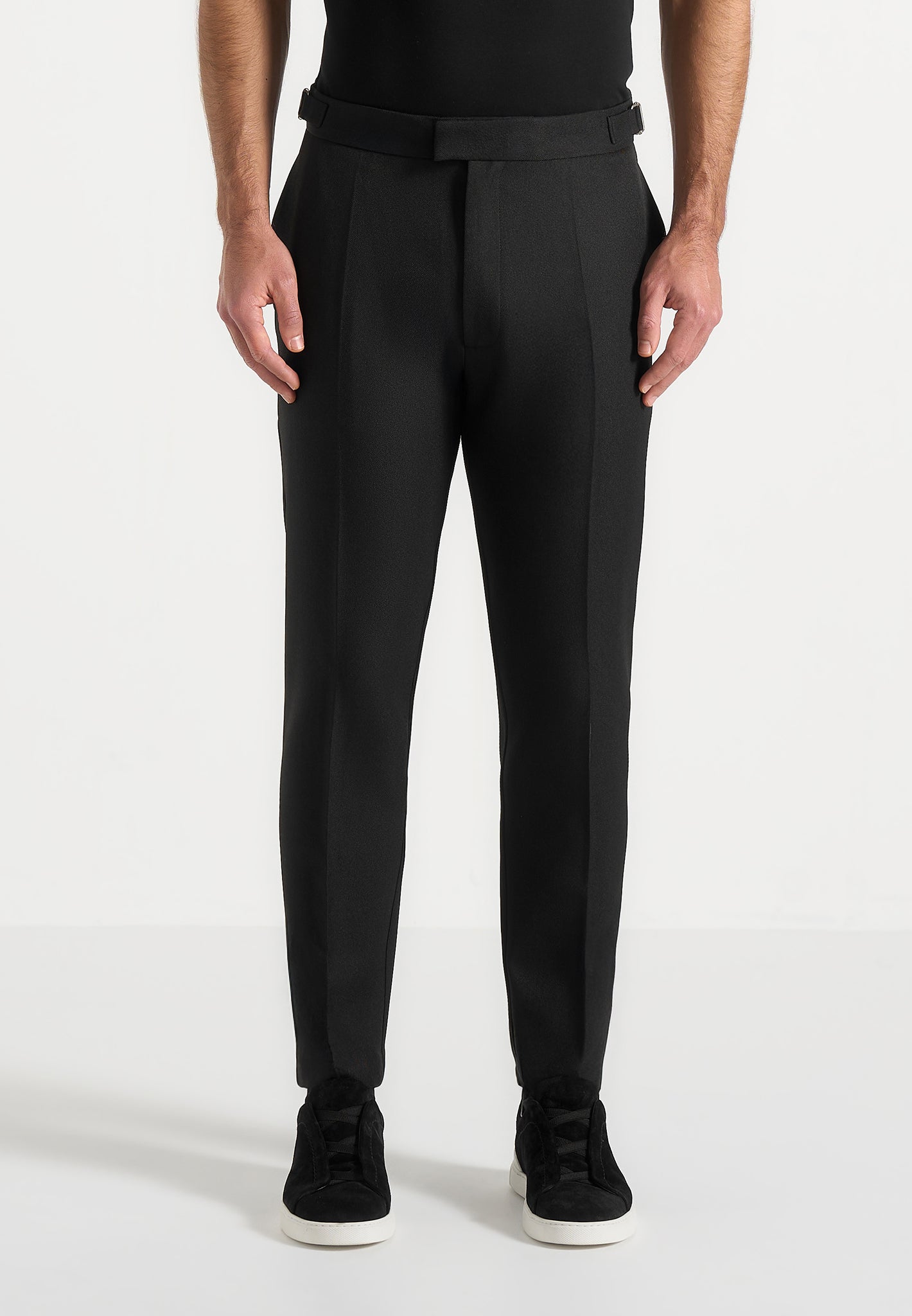Hubert - Slim Fit Tailored Trousers - Black 