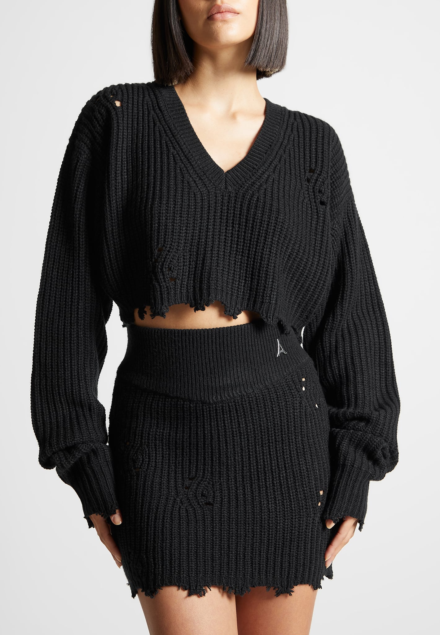 distressed-knit-crop-jumper-black