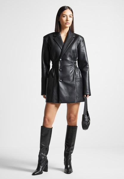Slip Dress Black Leather Dress Jacket L'Agence Tora Leather Blazer Dress In Black Lyst UK Slip Dress Black Leather Dress Jacket L'Agence Tora Leather Blazer Dress In Black Lyst UK