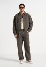 Arnault - Boucle Pleated Jeans - Brown
