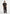 Lior - Box Pleat Hatched Wide Leg Trousers - Dark Brown