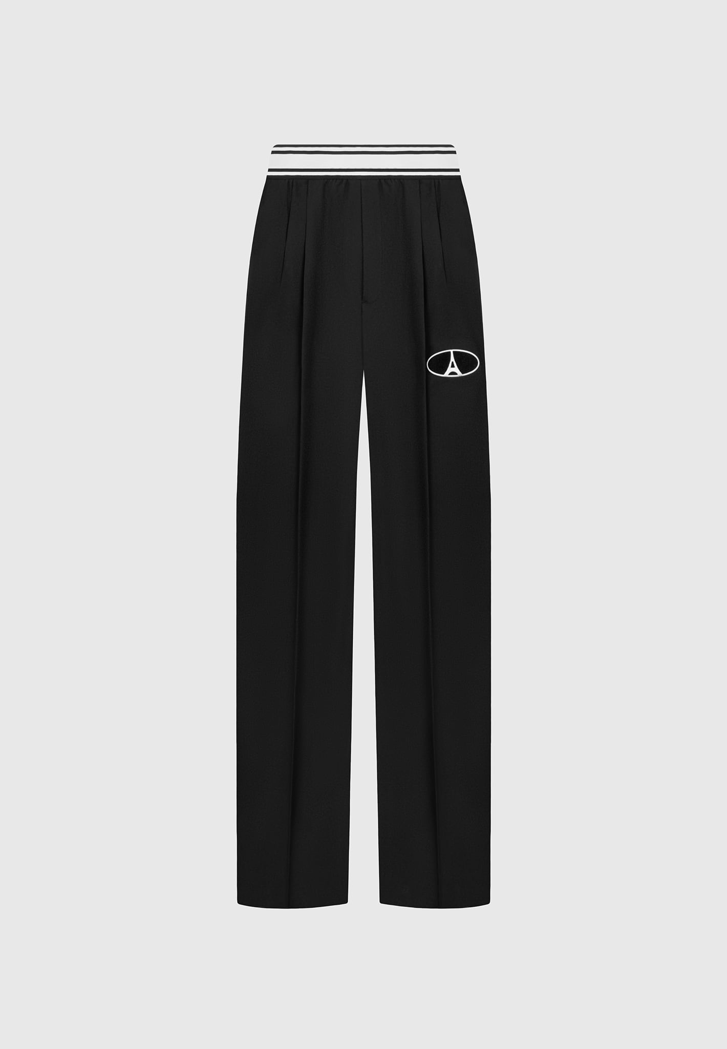 elasticated-signature-pleated-trousers-black