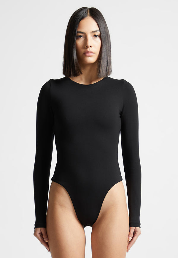 Mila - Long Sleeve Bodysuit - Black