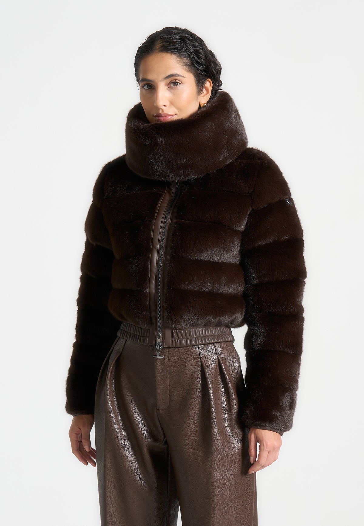 ama-plush-ribbed-jacket-with-neck-scarf-brown