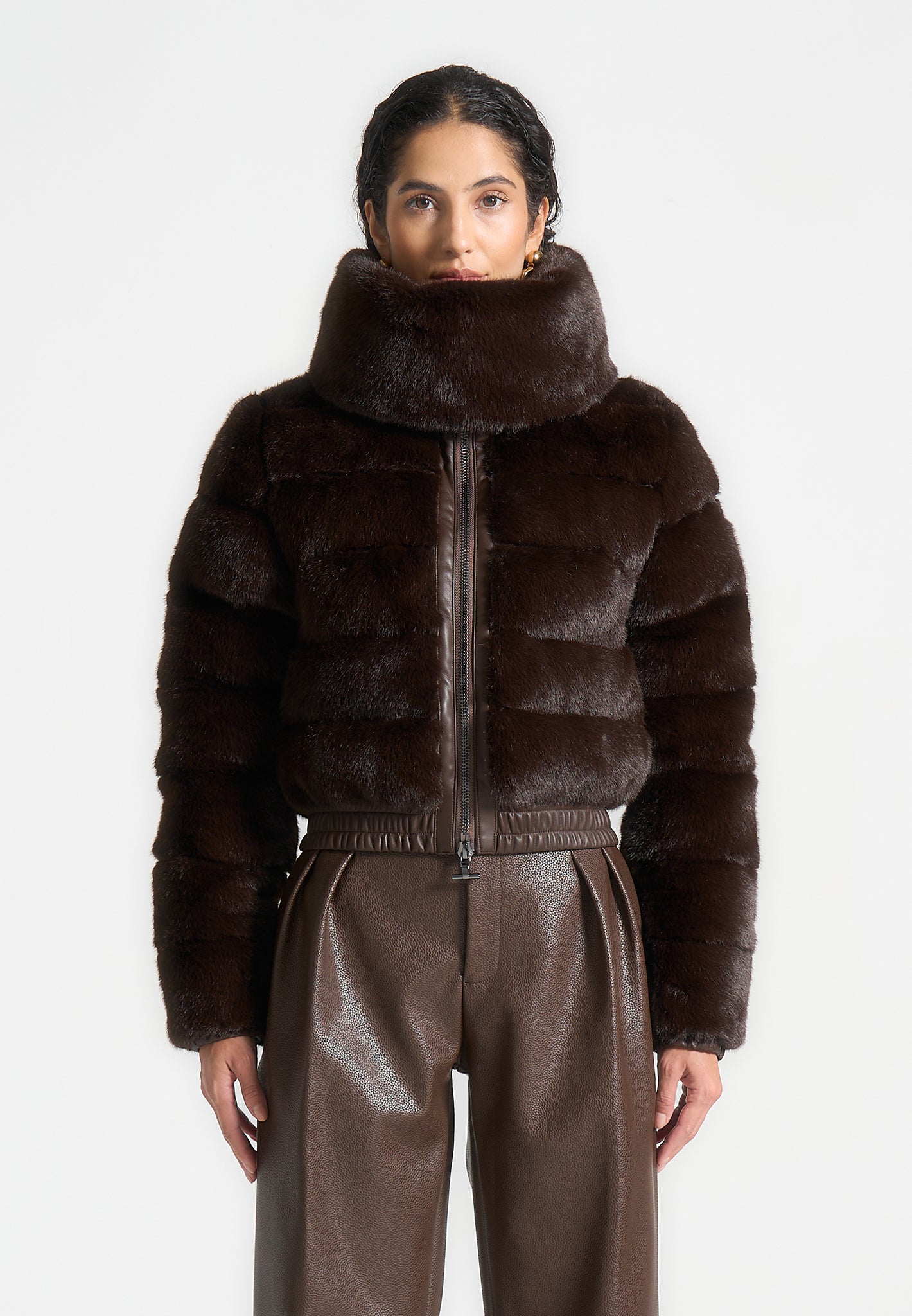 plush-ribbed-jacket-with-neck-scarf-brown