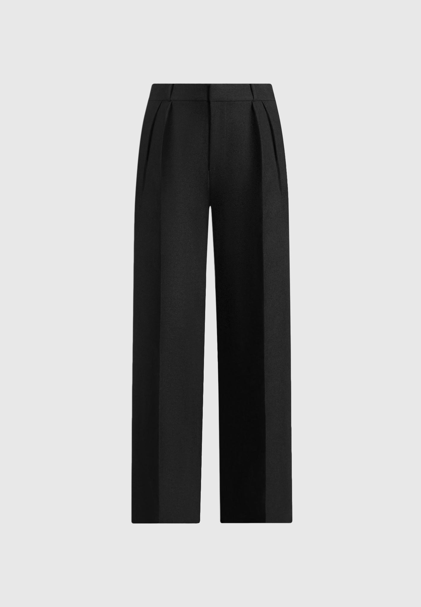 Julie - Tailored Twin Pleat Trousers - Black
