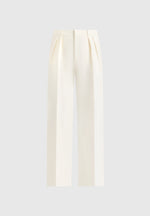 Julie - Tailored Twin Pleat Trousers - Off White