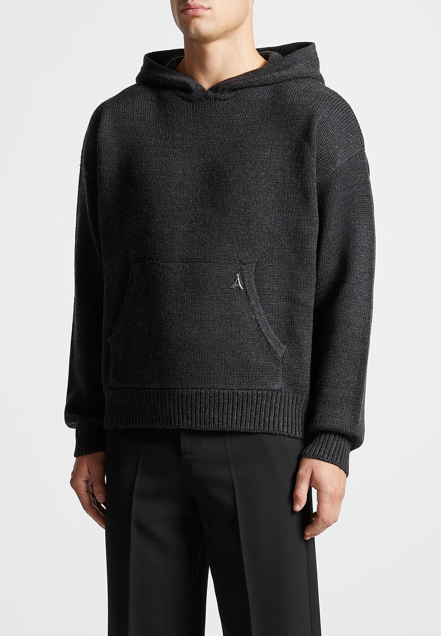 knitted-hoodie-black-marl