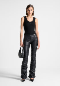 Alya - Eiffel Knitted Tank Top - Black