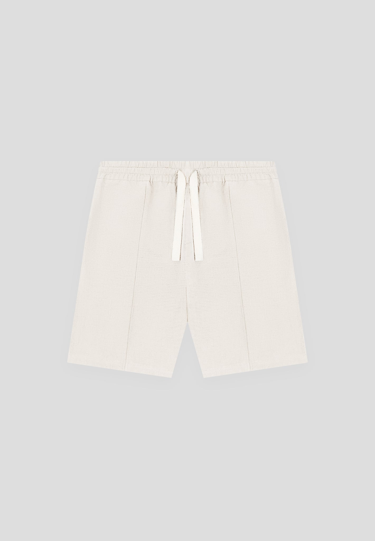 Linen Pintuck Shorts - Beige