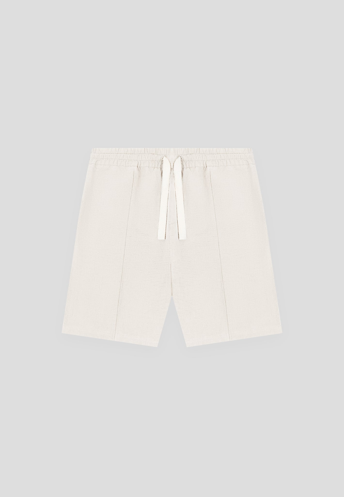 Linen Pintuck Shorts - Beige